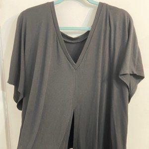 Old Navy Black Ribbed Active Top